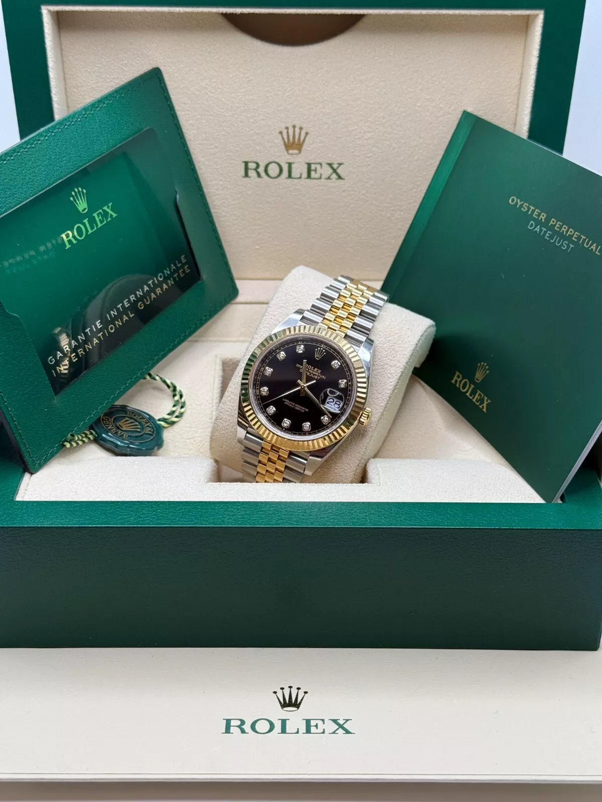 RLX Datejust 36mm 126233 Custom Black Dial Jubilee Bracelet Watch - Image 8