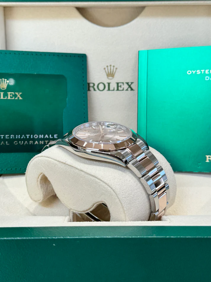 RLX Datejust 41mm 126301 Sundust Index Oyster Steel and Everose Gold Watch - Image 7