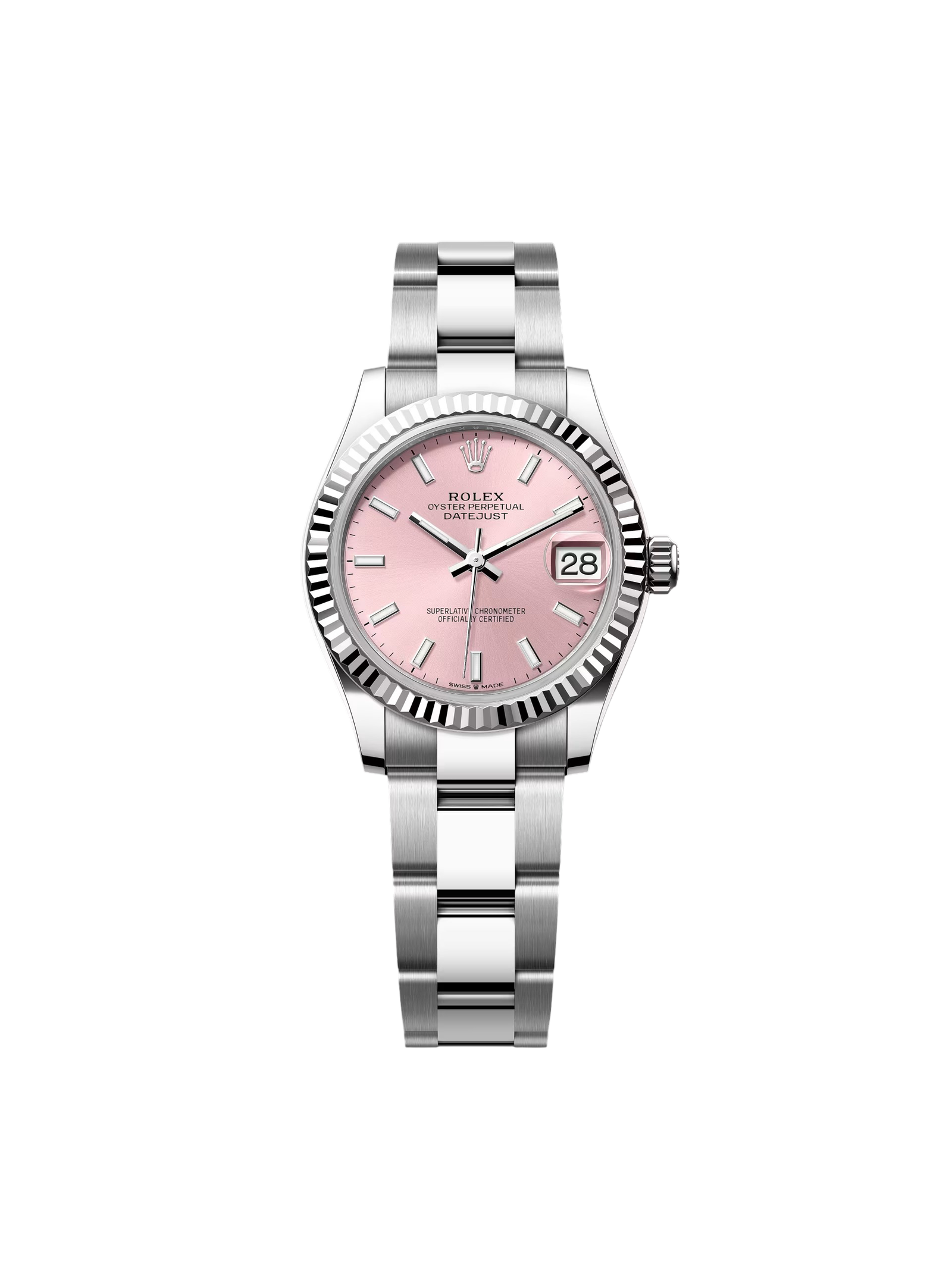 RLX Datejust m278274-0013/0014 Pink Dial 31mm Fluted Bezel Oyster Bracelet - Image 2