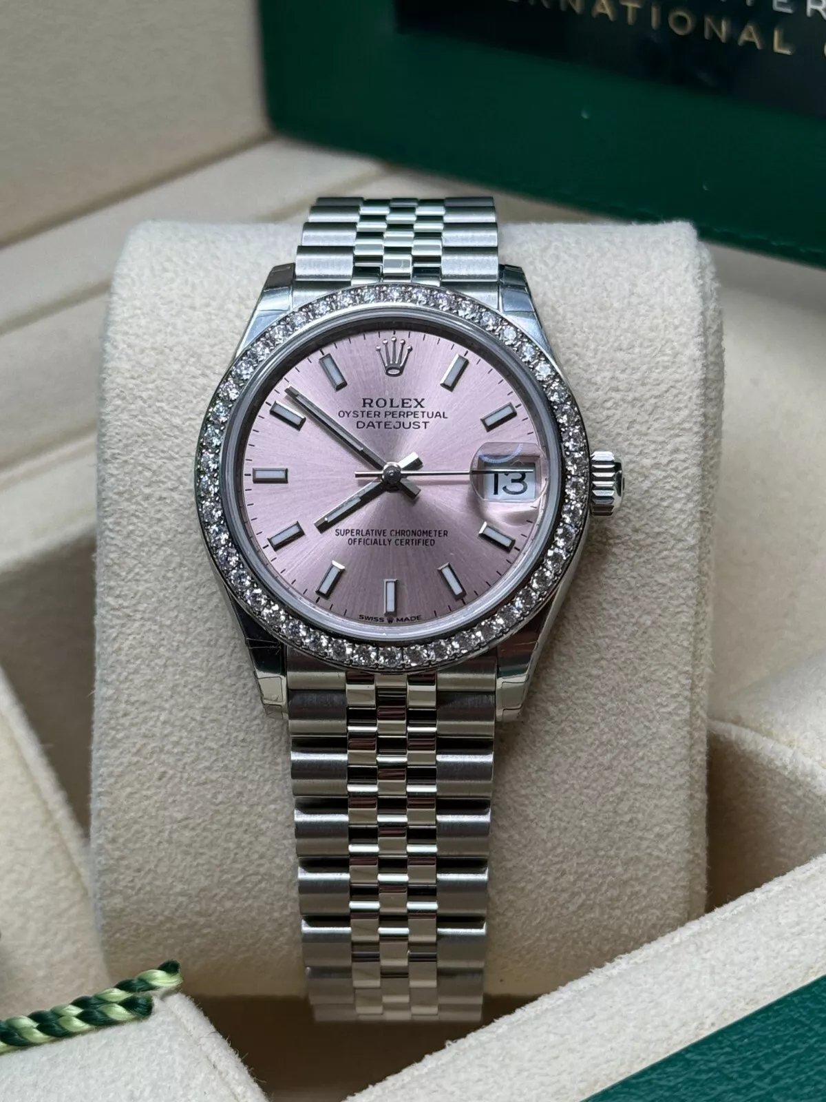 RLX Datejust m278384RBR-0017/0018 Pink 31mm Dial Oyster Watch - Image 9