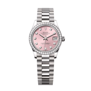 RLX Datejust m278289RBR-0022 Pink Dial White Gold President Watch
