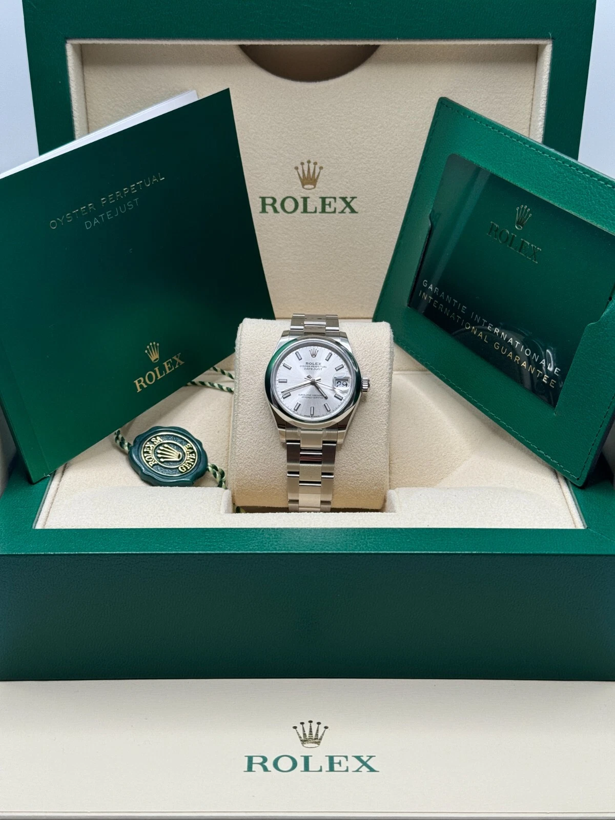 RLX Datejust m278240-0005/0006 31mm Silver Index Domed Bezel Oyster Oystersteel - Image 11