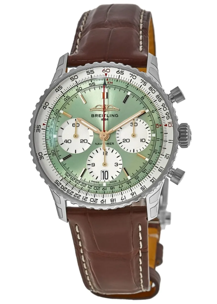 【Super Clone】Breitling AB0139211L1P1 Navitimer B01 Green Dial - Νew - Image 3