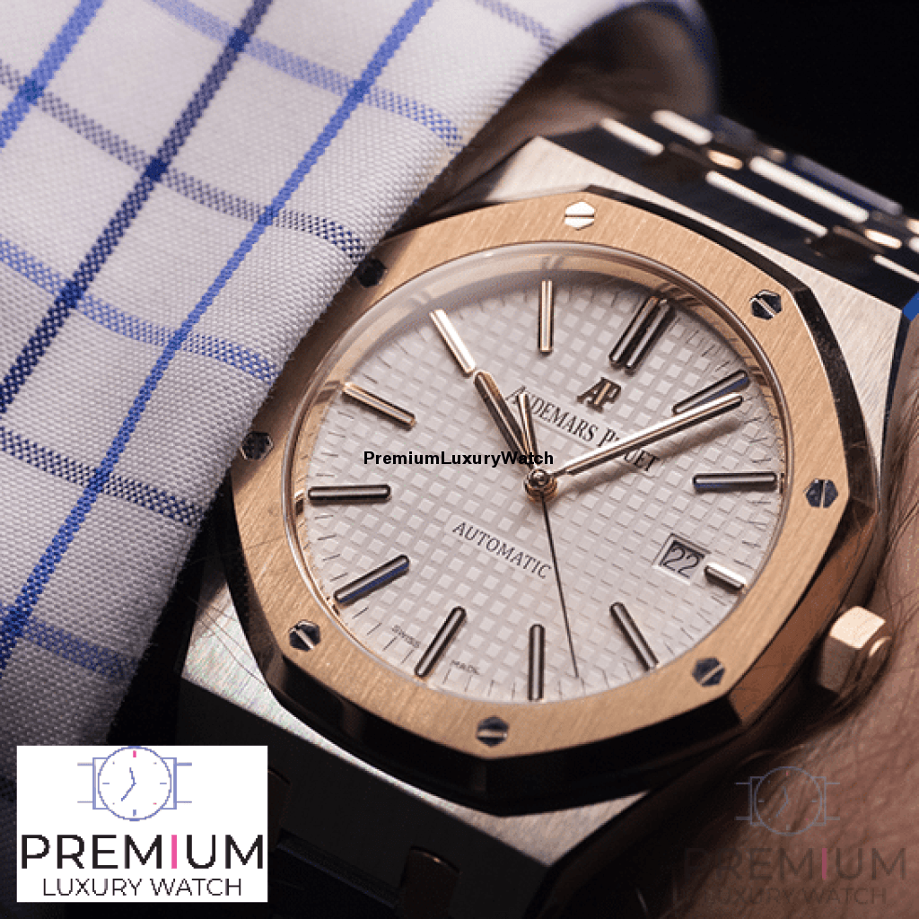 【Super Clone】Audemars piguet Royal Oak Selfwinding 41mm Steel and Rose Gold Selfwinding - Image 6