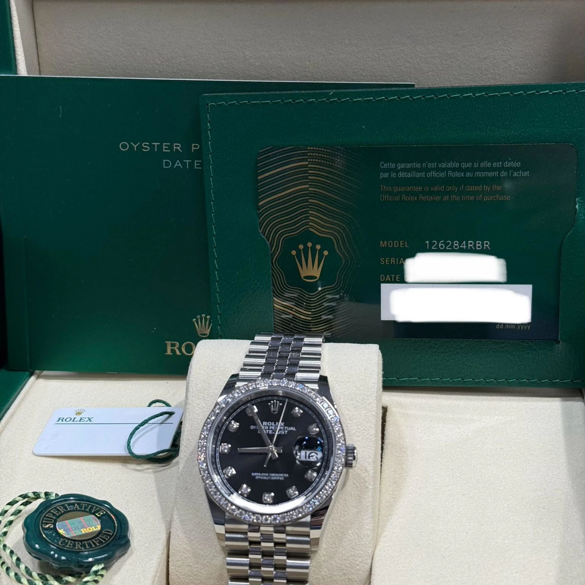 RLX Datejust 36mm 126284 Black Dial Jubilee bracelet - Image 7