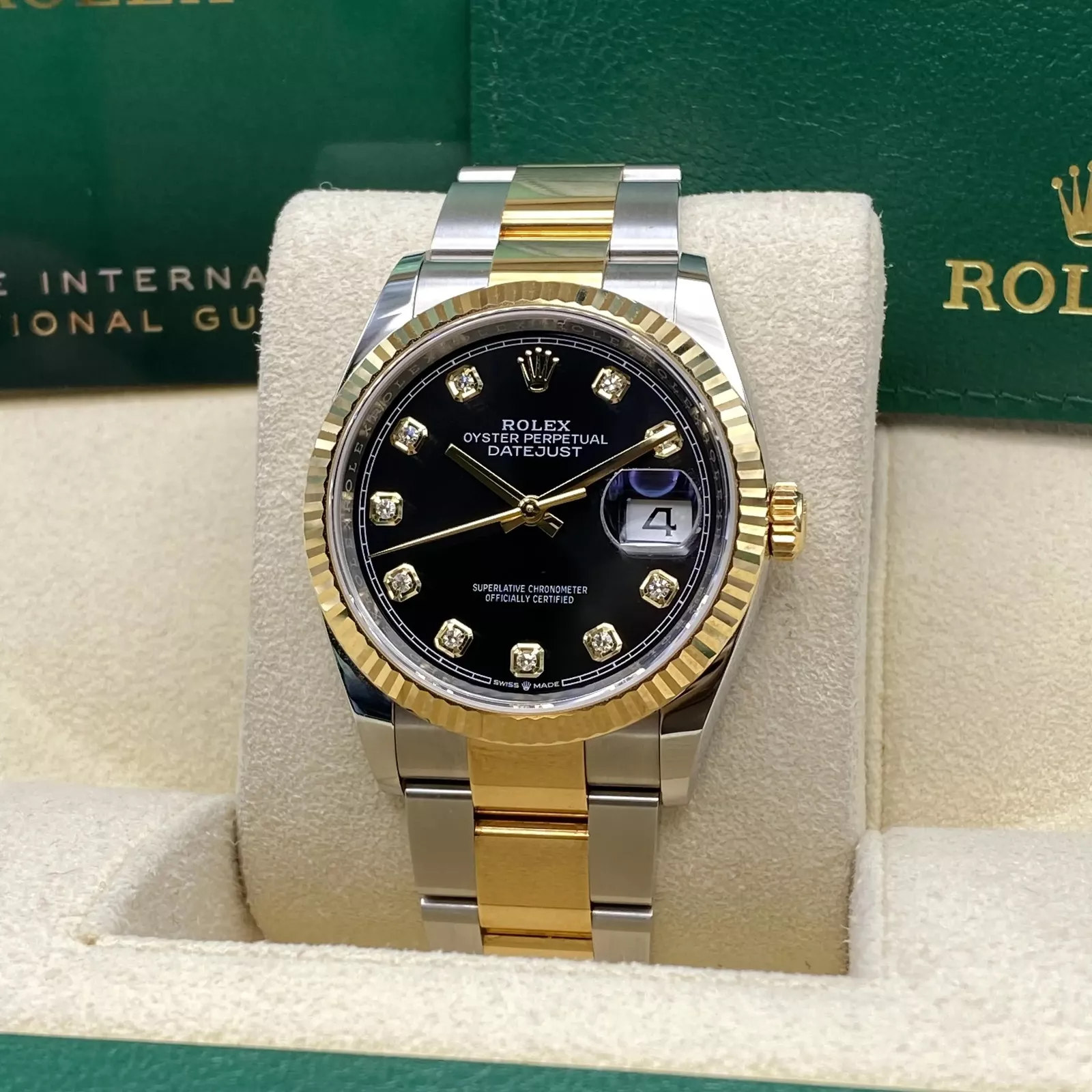 RLX Datejust 36mm 126233 Custom Black Dial Jubilee Bracelet Watch - Image 9