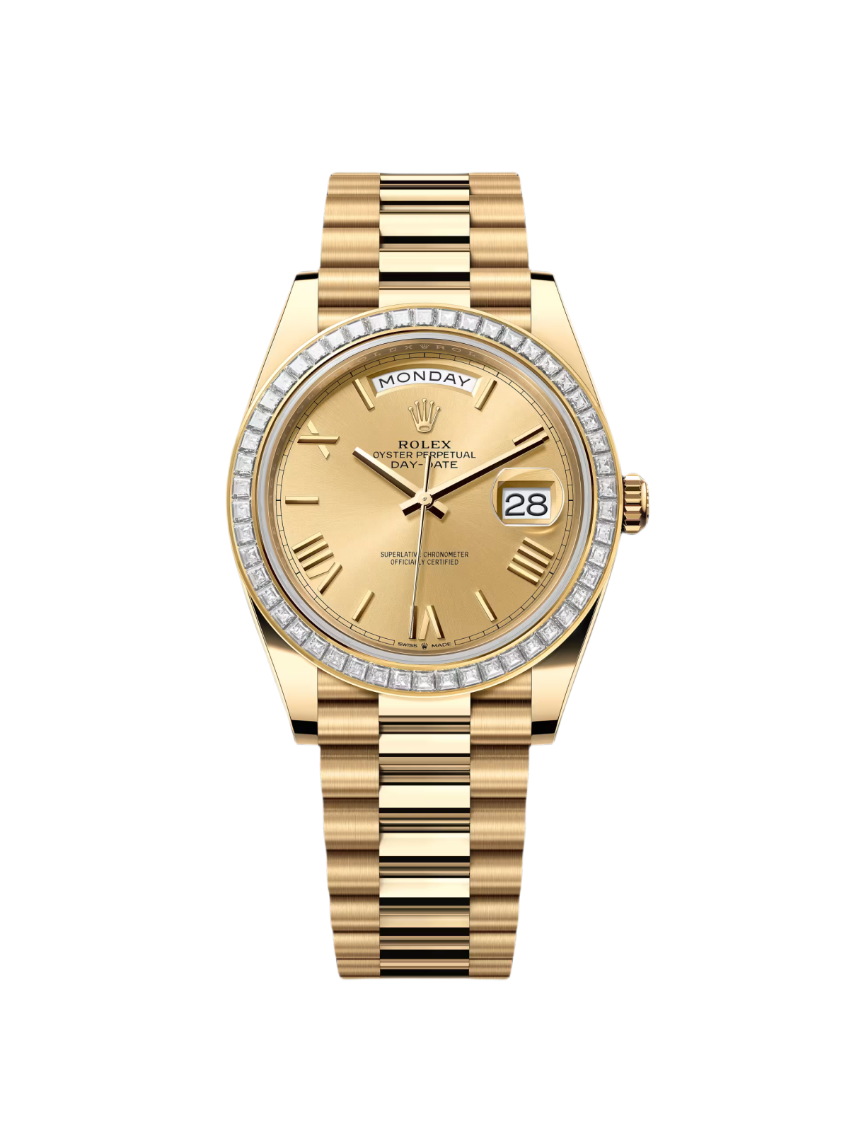 RLX Day-Date 40mm 228398TBR-0003 Champagne Dial President Watch