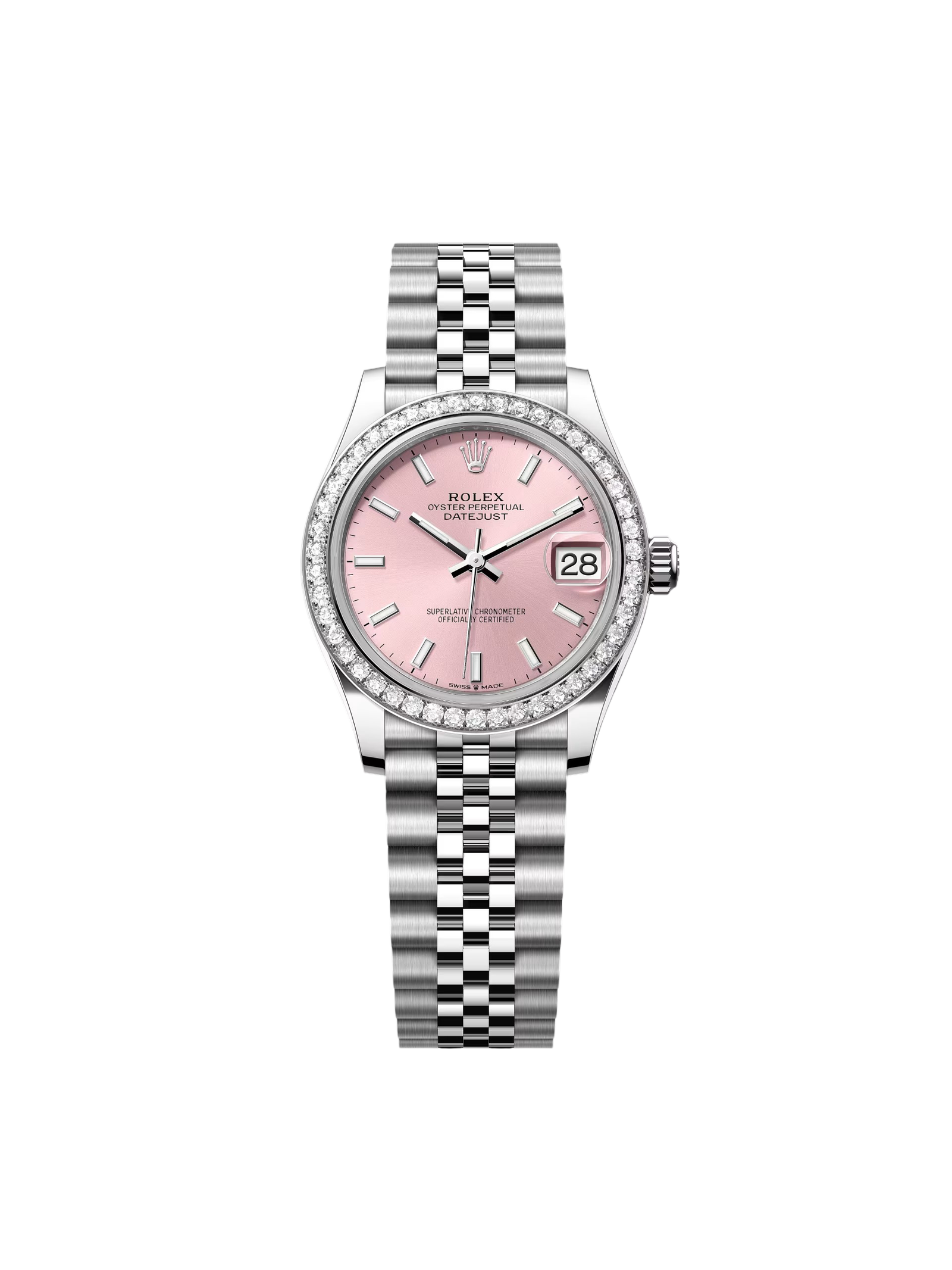 RLX Datejust m278384RBR-0017/0018 Pink 31mm Dial Oyster Watch