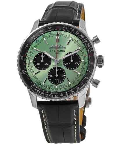 【Super Clone】Breitling AB0138241L1P1 Navitimer B01 Green Dial - Νew - Image 3