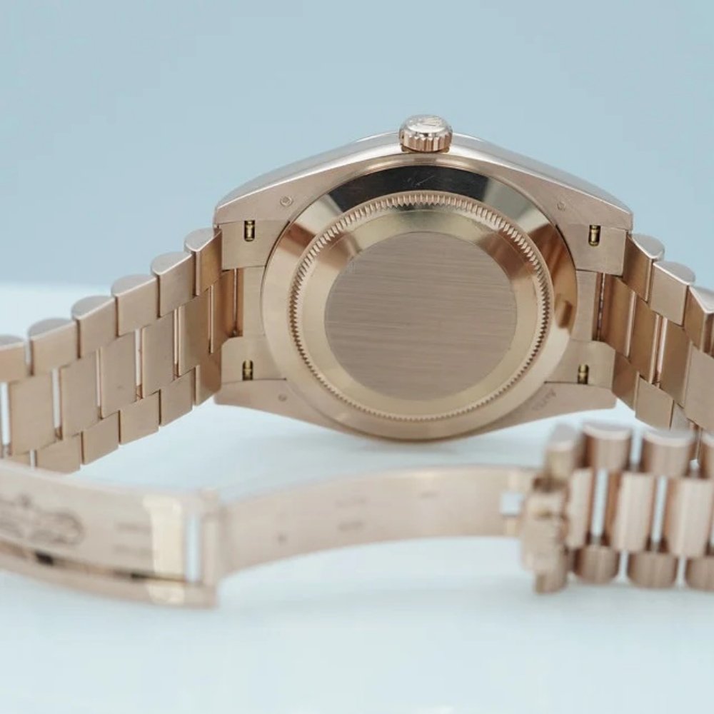 RLX Day-Date "President" 40mm Everose Gold Chocolate Index Dial - 228235 - Image 6