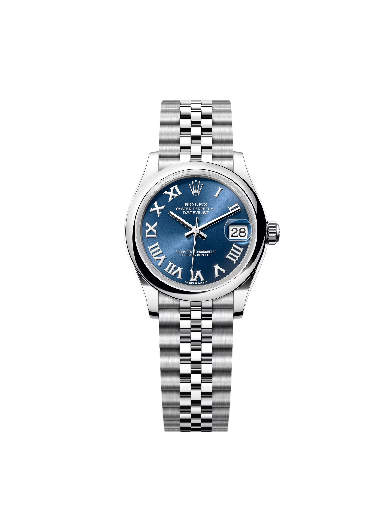 RLX Datejust m278240-0017/0018 31mm Blue Roman Domed Bezel Oyster Oystersteel - Image 2