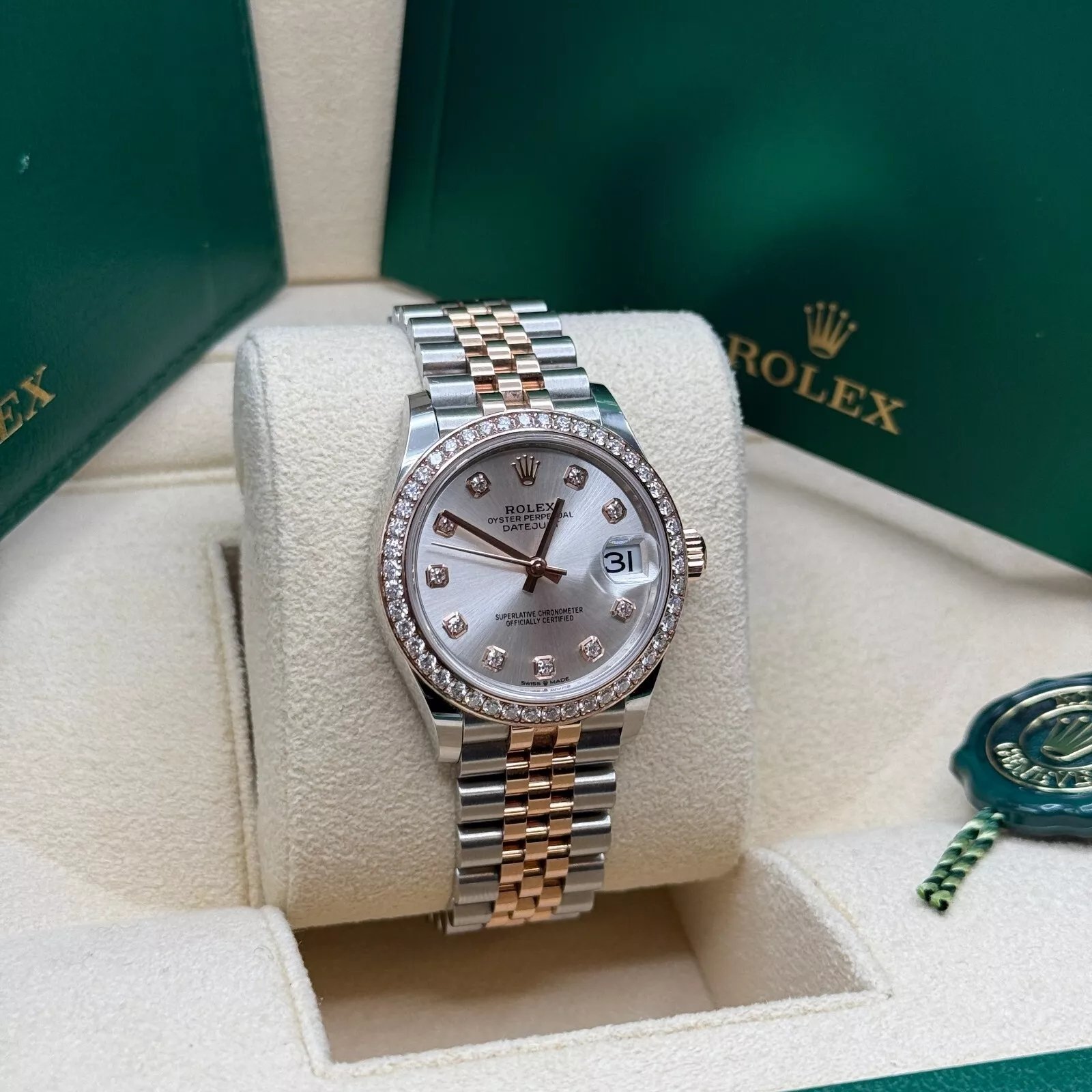 RLX Datejust m278381-0015/0016 Silver Diamond Dial Diamond-Set Bezel 31mm - Image 4