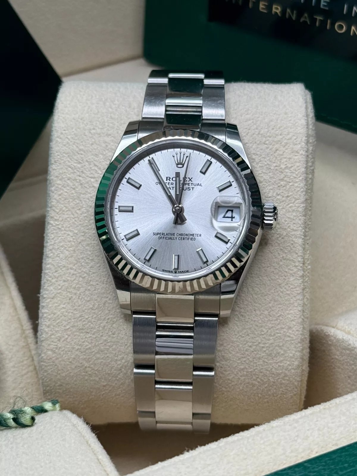 RLX Datejust m278274-0011/0012 Silver Dial 31mm Fluted Bezel Oyster Bracelet - Image 7