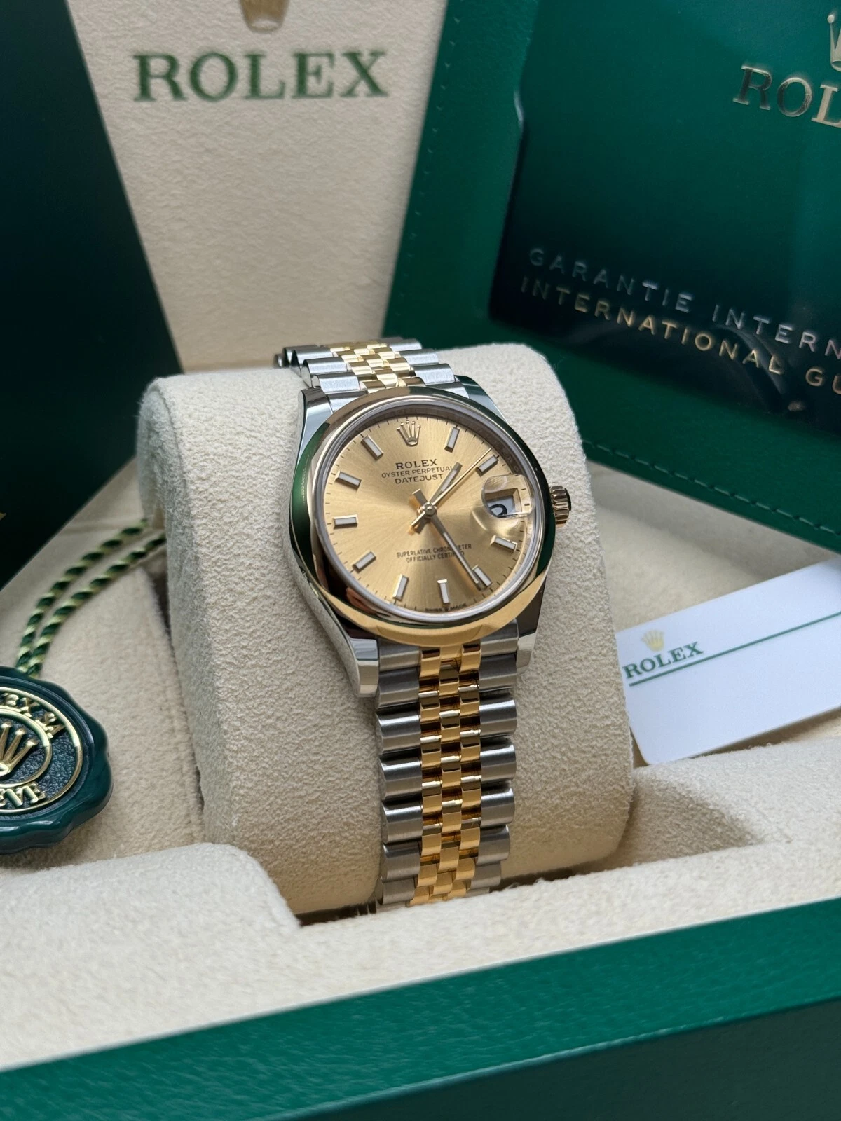 RLX Datejust m278243-0013/0014 31mm Champagne Dial Yellow Rolesor Oyster Watch - Image 10