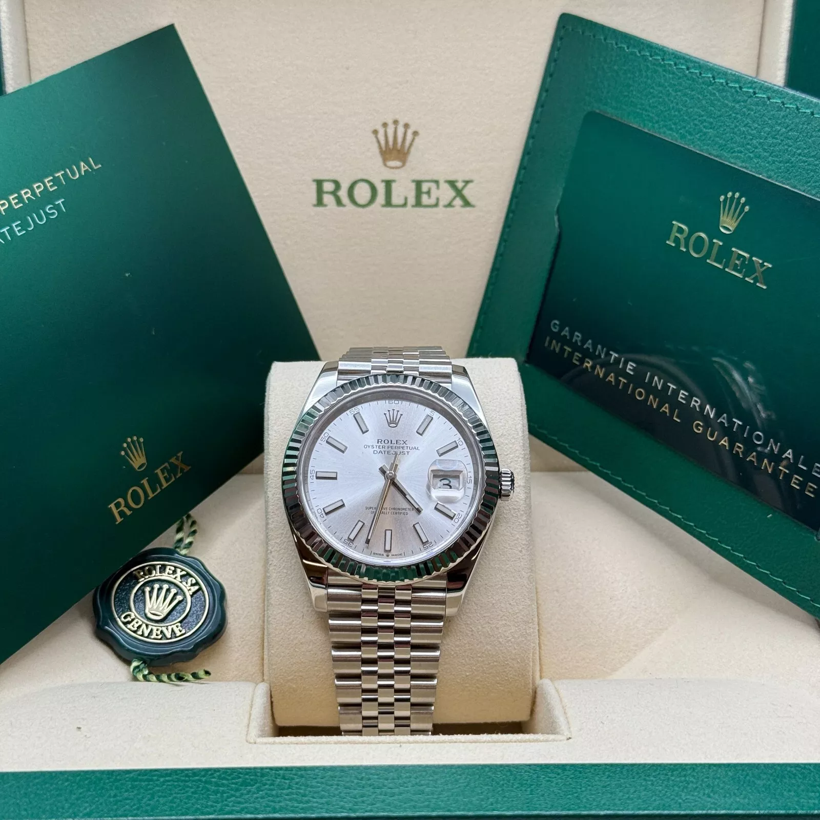 RLX Datejust 41mm 126334 Silver Index Jubilee Stainless Steel Mens Watch - Image 3