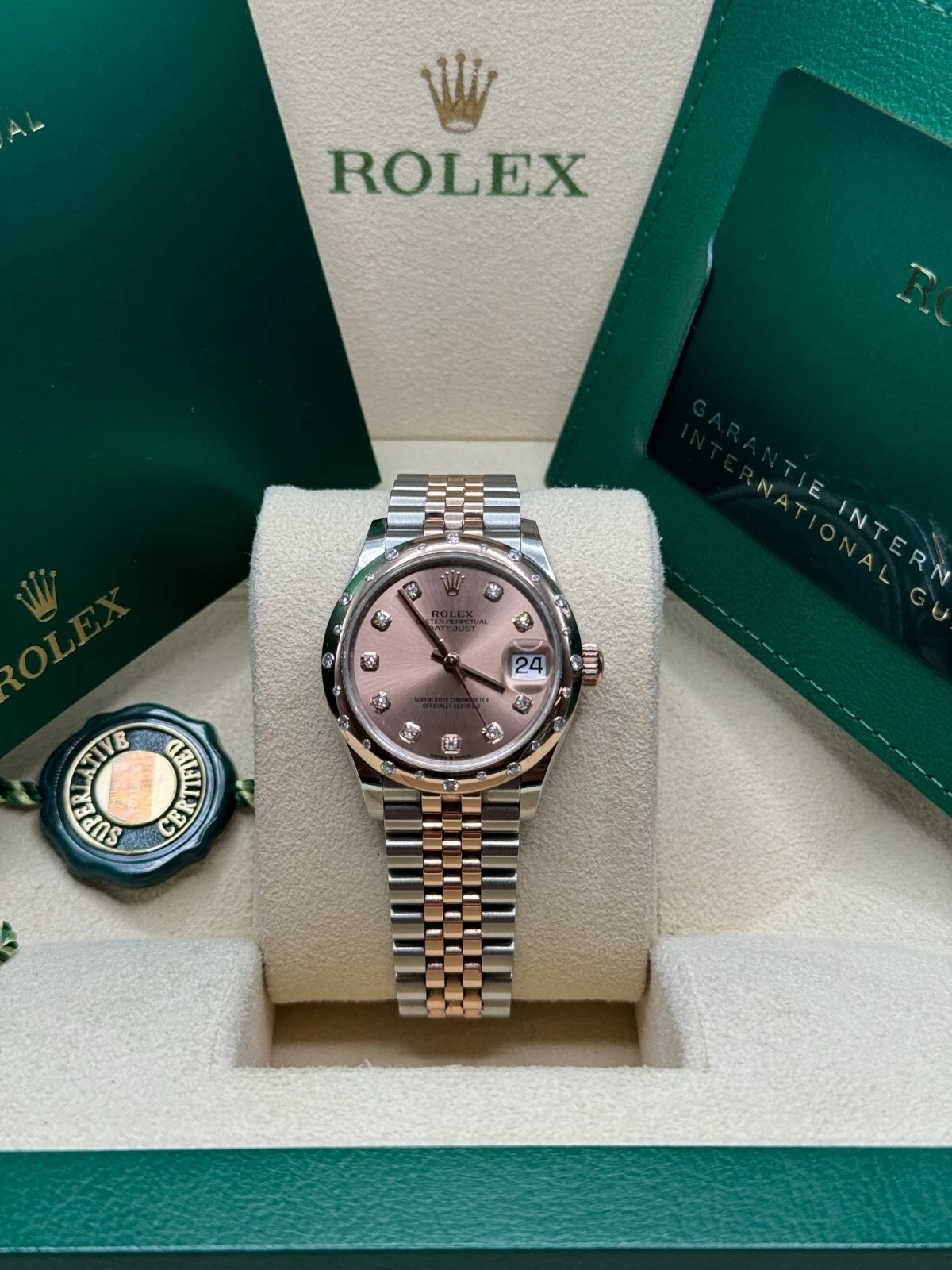 RLX Datejust m278341-0023/0024 Rosé Dial 31mm Oyster Bracelet - Image 3