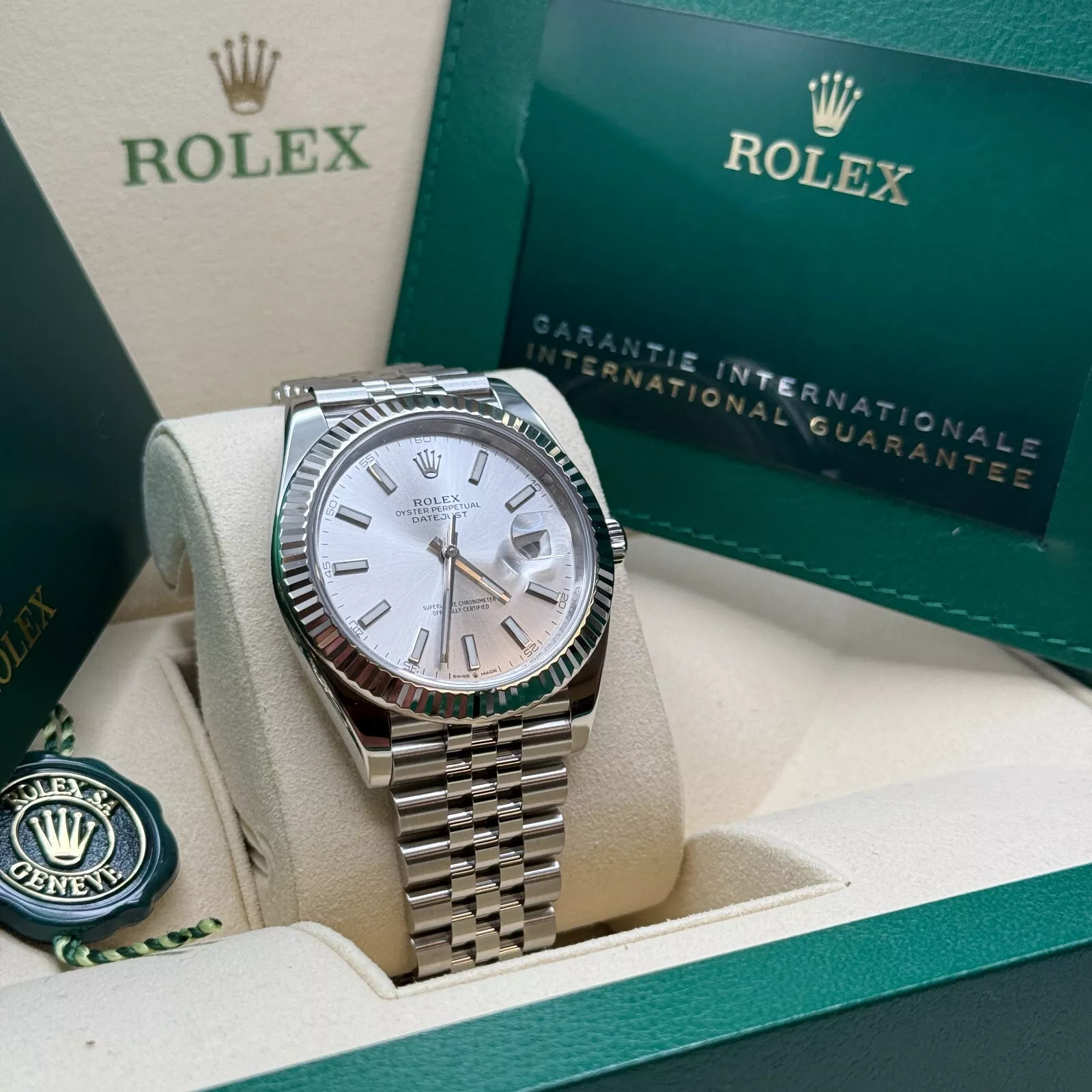 RLX Datejust 41mm 126334 Silver Index Jubilee Stainless Steel Mens Watch - Image 4