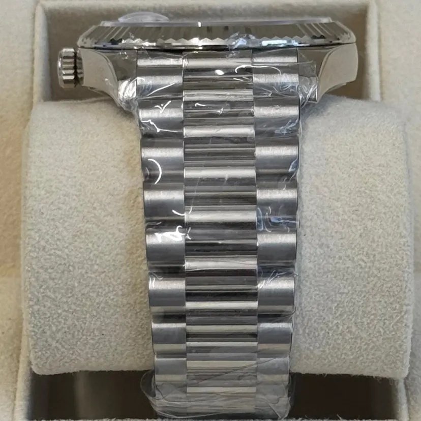 RLX Day-Date "President" 40mm Platinum Meteorite Diamond Baguette Dial - 228236 - Image 6