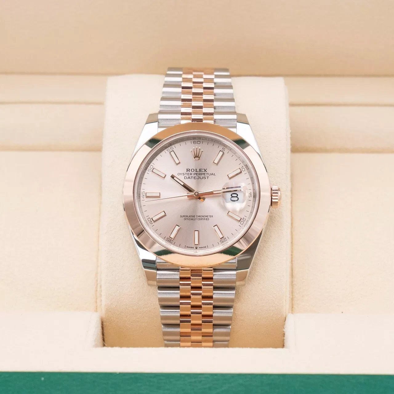 RLX Datejust 41mm 126301 Sundust Index Oyster Steel and Everose Gold Watch - Image 10