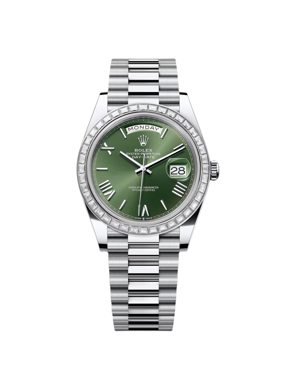 RLX Day-Date 40mm 228396TBR-0020 Green Roman Dial