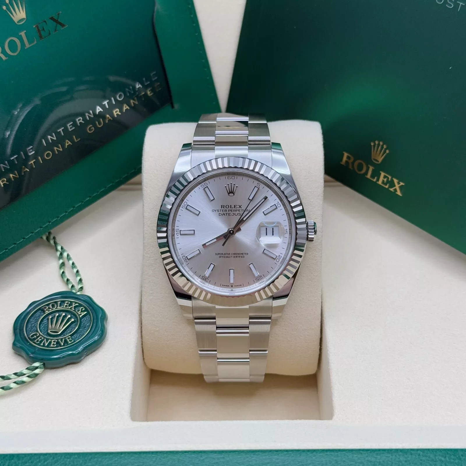 RLX Datejust 41mm 126334 Silver Index Jubilee Stainless Steel Mens Watch - Image 11