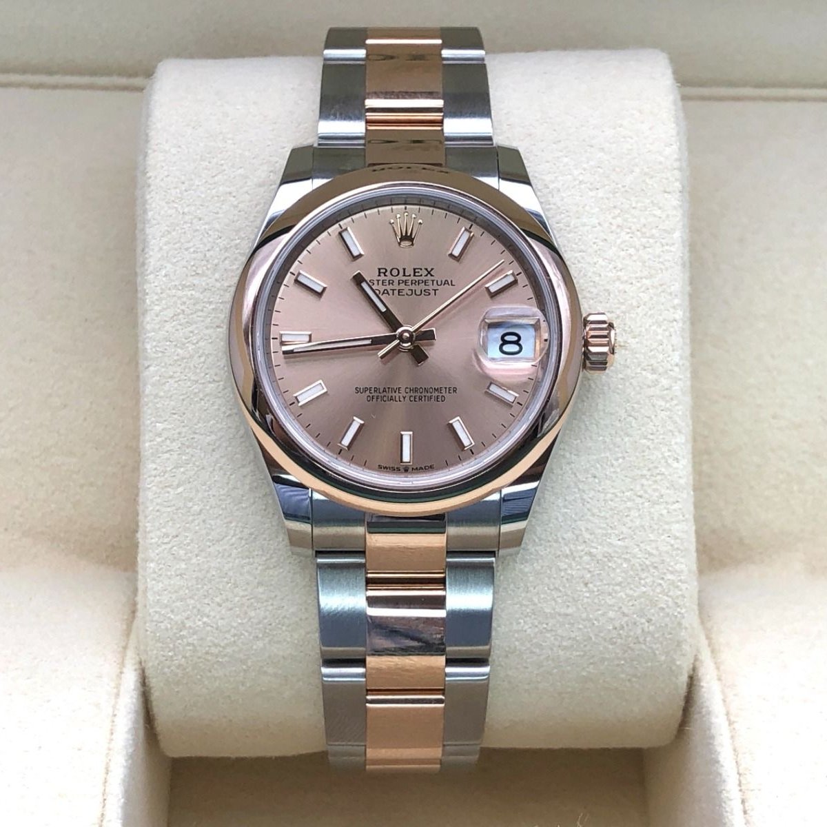 RLX Datejust m278241-0009/0010 Rose 31mm Dial Oyster Bracelet Watch - Image 3