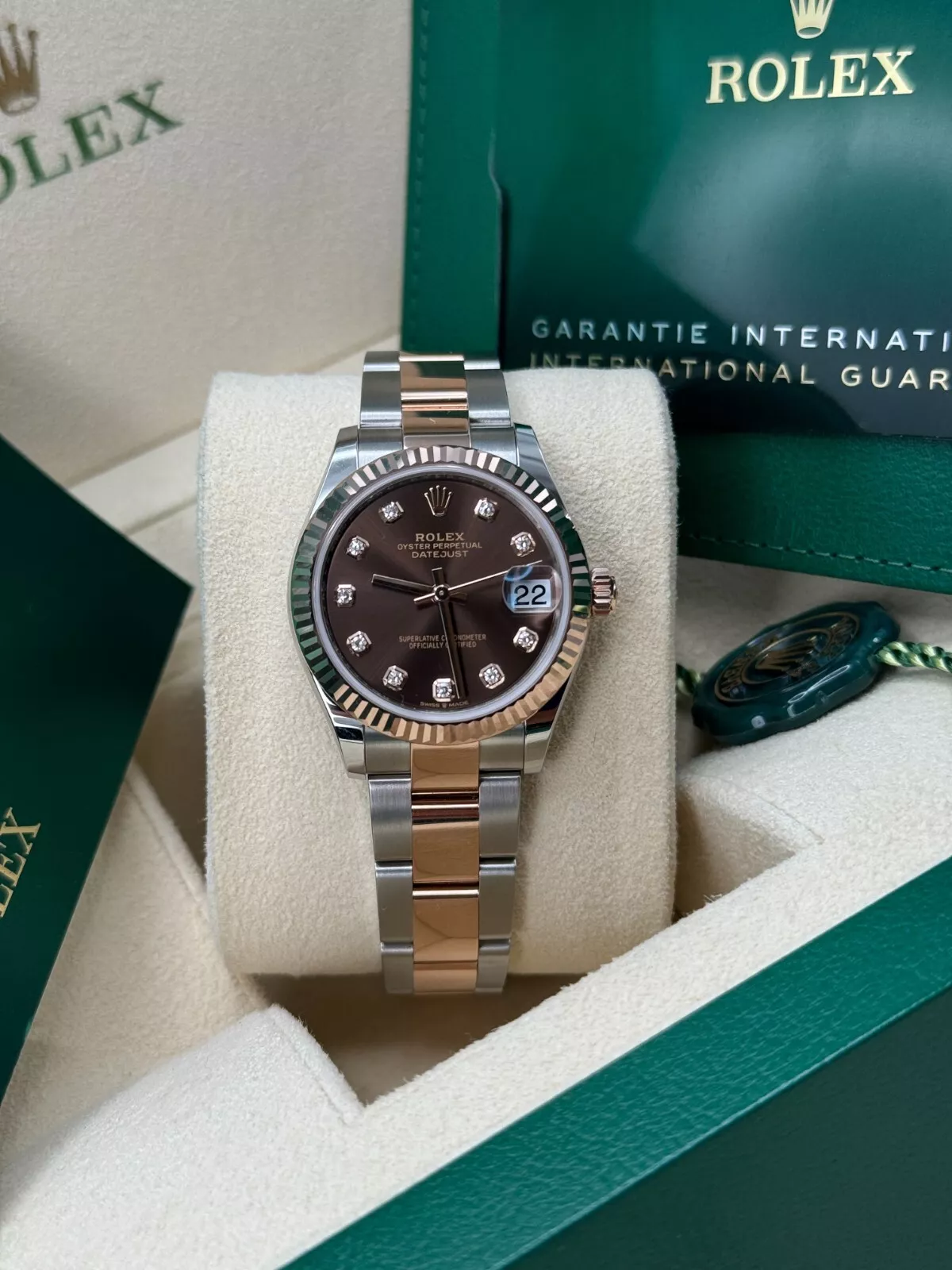 RLX Datejust m278271-0027/0028 Chocolate 31mm Dial Oyster Bracelet Watch - Image 8