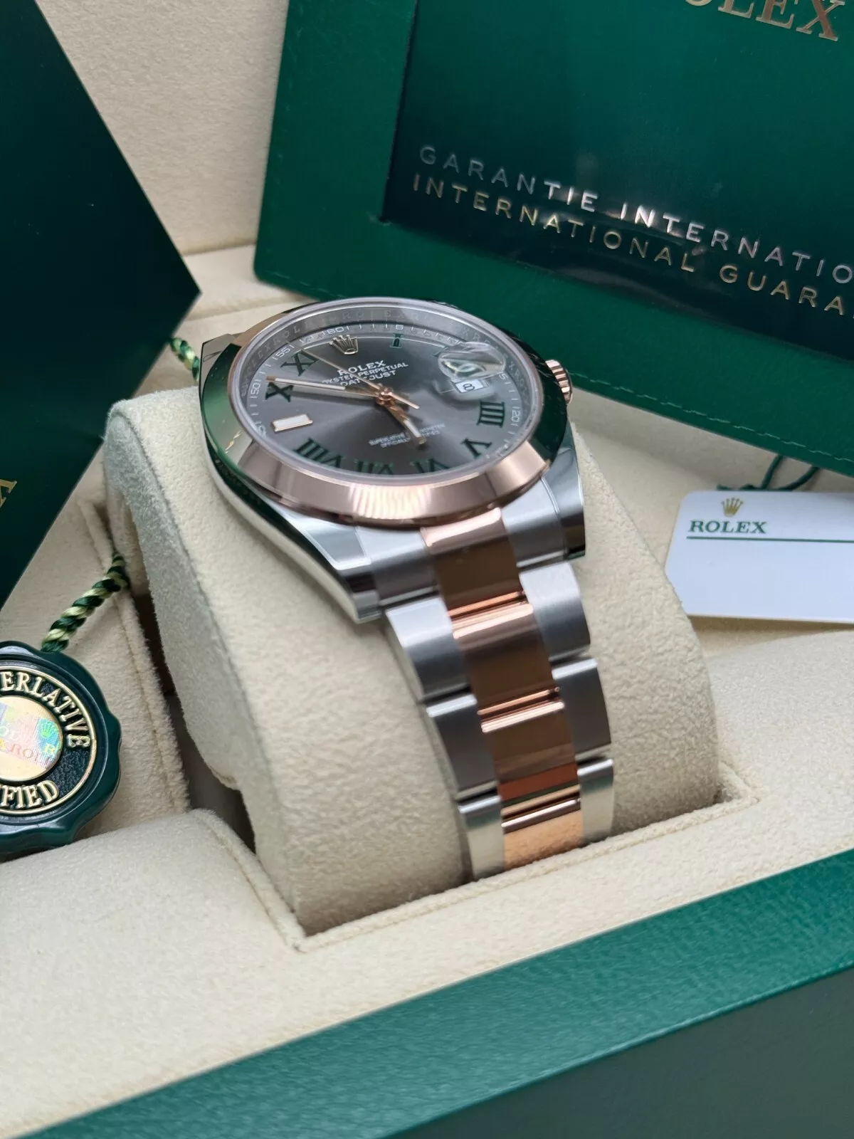 RLX Datejust 41mm 126301 Sundust Slate Roman Dial Oyster Bracelet - Image 6