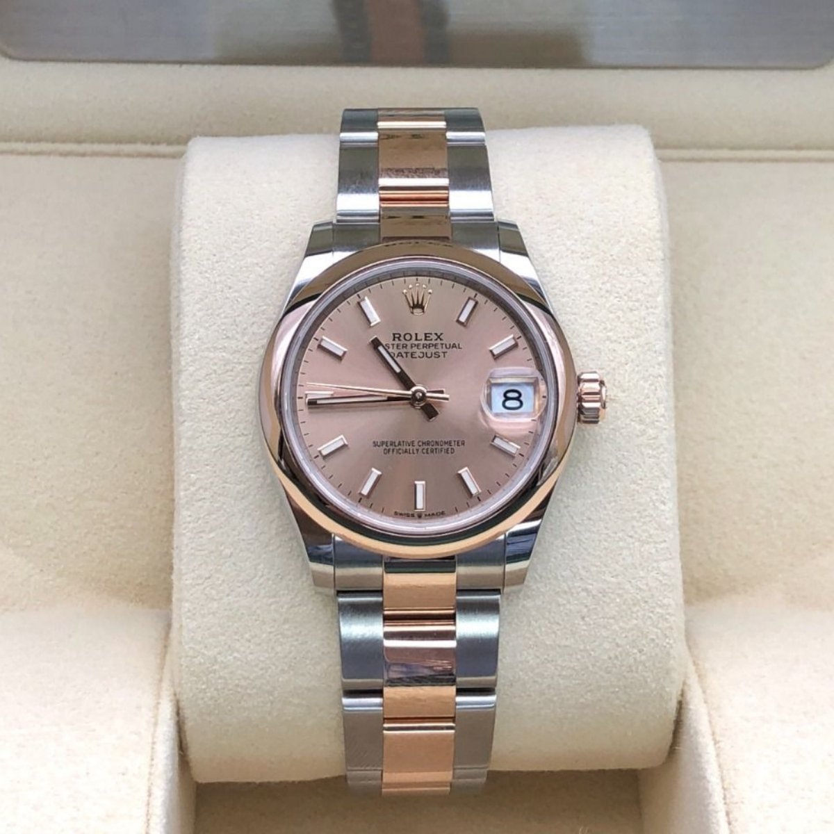 RLX Datejust m278241-0009/0010 Rose 31mm Dial Oyster Bracelet Watch - Image 10
