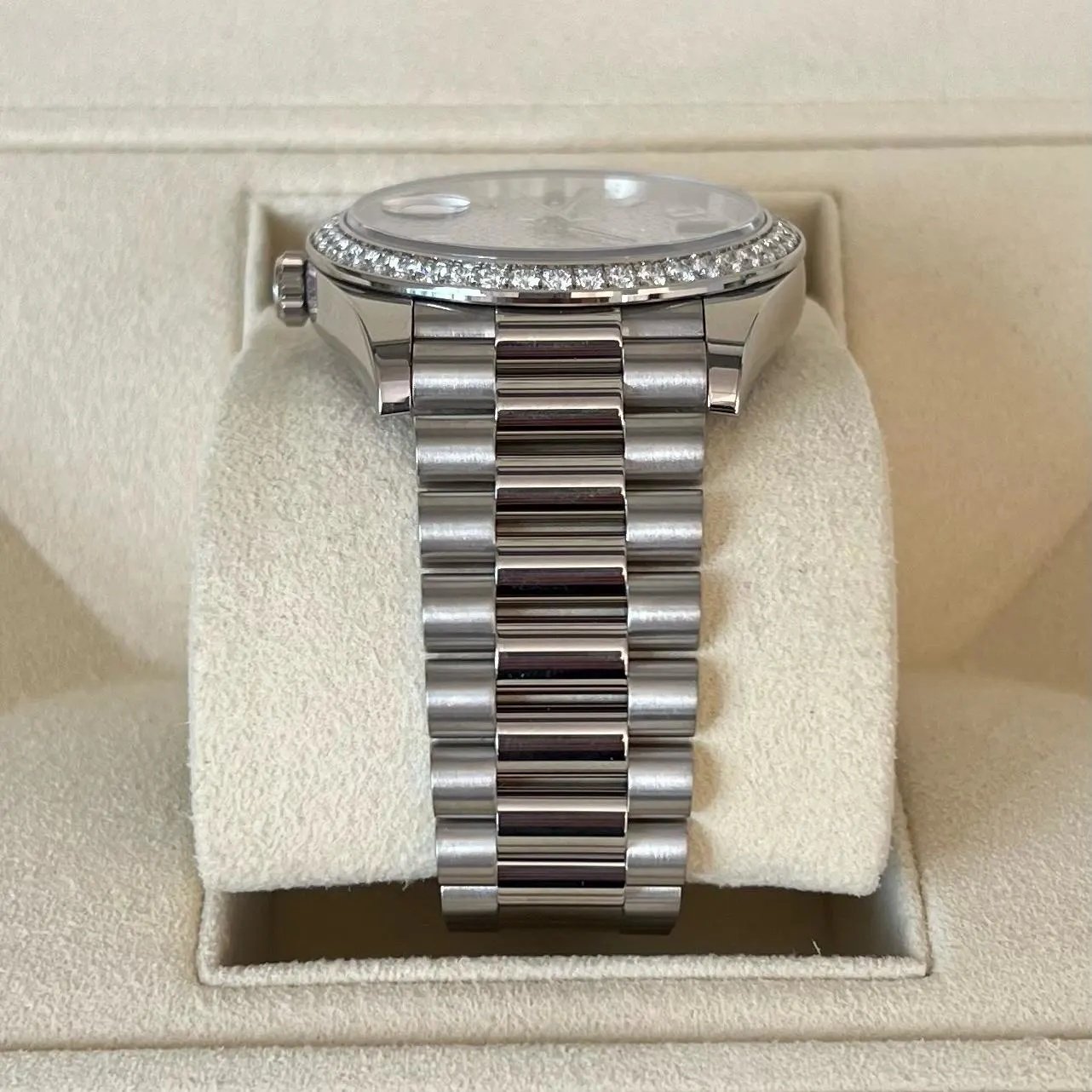 RLX 228349RBR-0036 Day-Date 40mm 18k White Gold Paved With Diamonds Watch - Image 5
