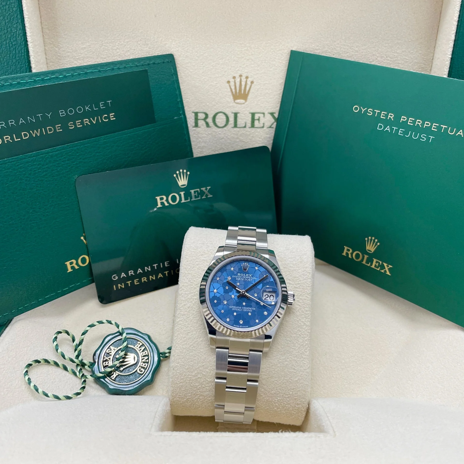 RLX Datejust m278274-0035/0036 Azzurro Blue Dial Oyster Watch - Image 7