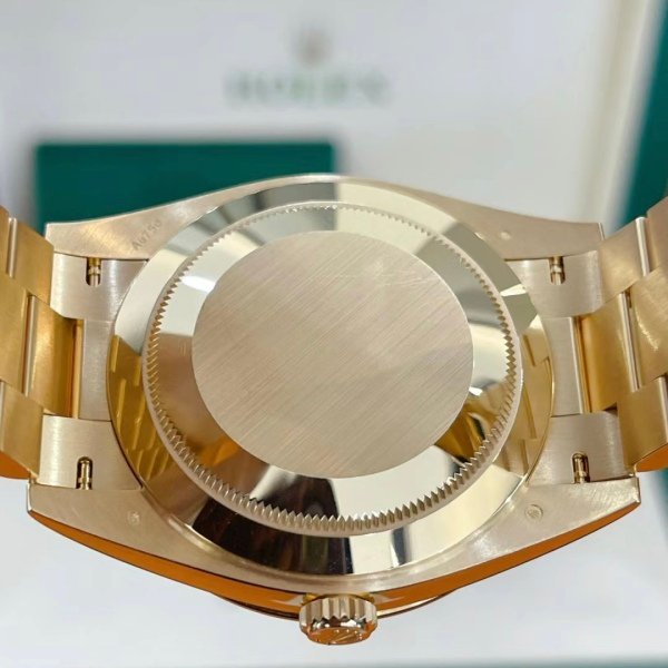 RLX Day-Date 40mm Black Diamond Dial and Diamond Bezel Yellow Gold President Bracelet 228348RBR-0001 - Image 7