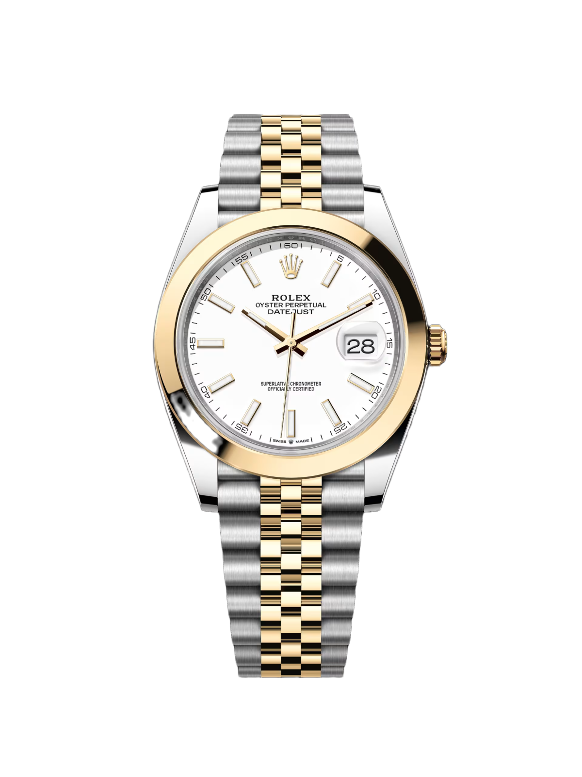 RLX Datejust 41mm 126303 White Index Oyster Steel and Yellow Gold Mens Watch - Image 2