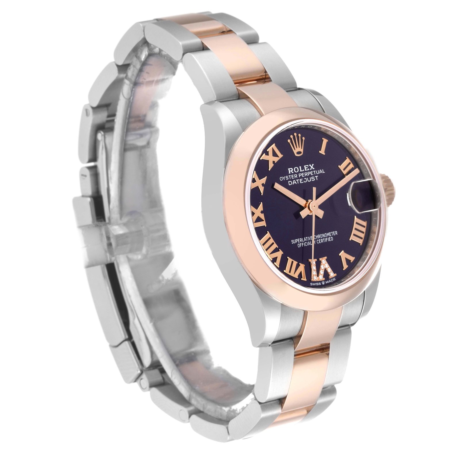 RLX Datejust m278241-0019/0020 Aubergine 31mm Dial Oyster Bracelet Watch - Image 4