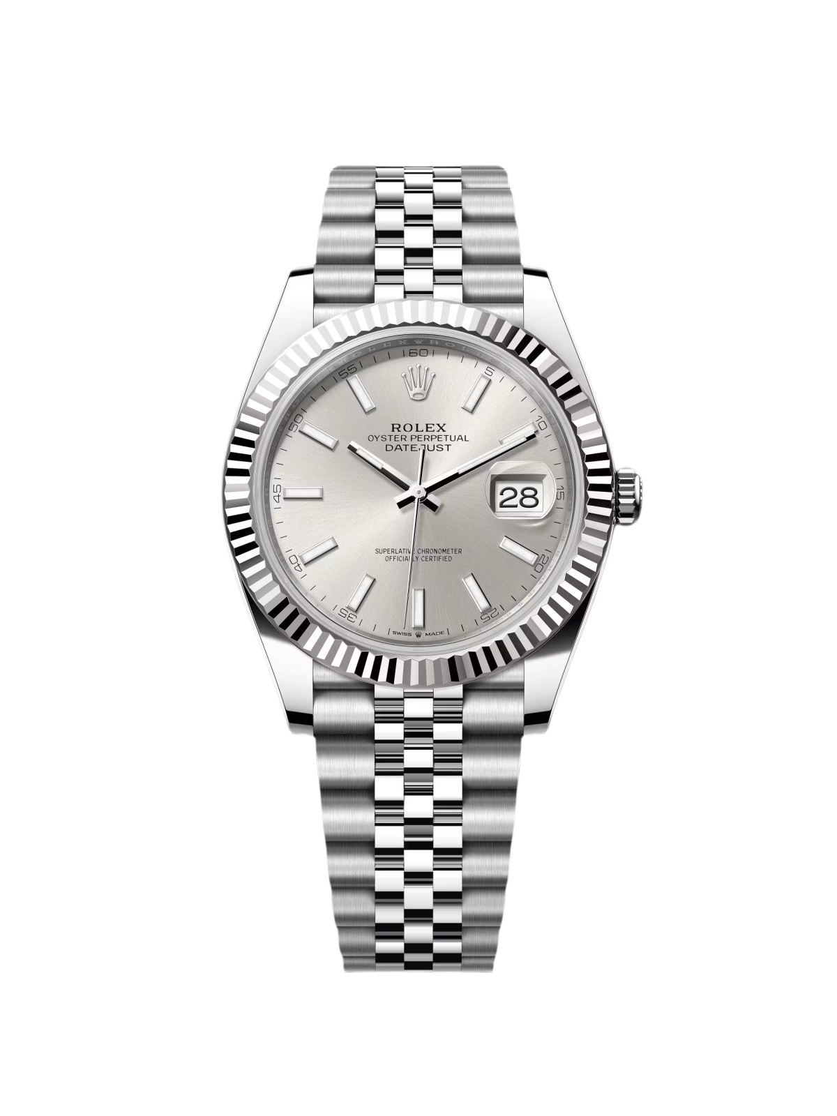 RLX Datejust 41mm 126334 Silver Index Jubilee Stainless Steel Mens Watch