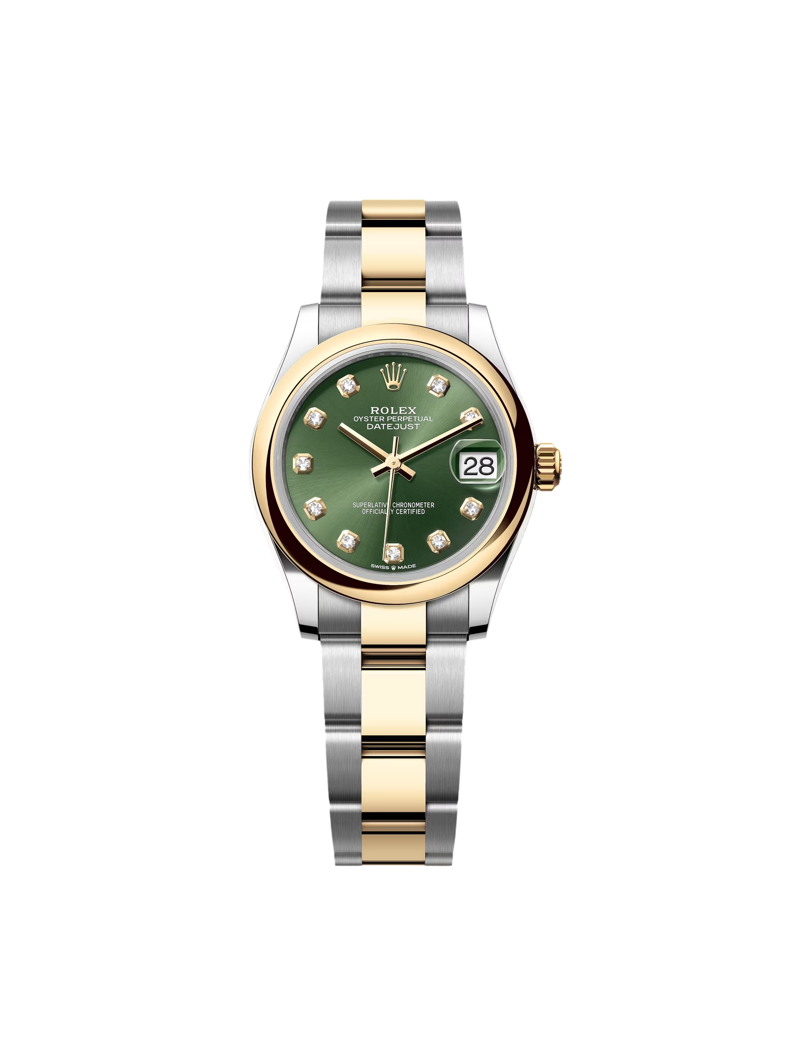 RLX Datejust m278243-0029/0030 31mm Olive Green Dial Yellow Rolesor Oyster Watch - Image 2
