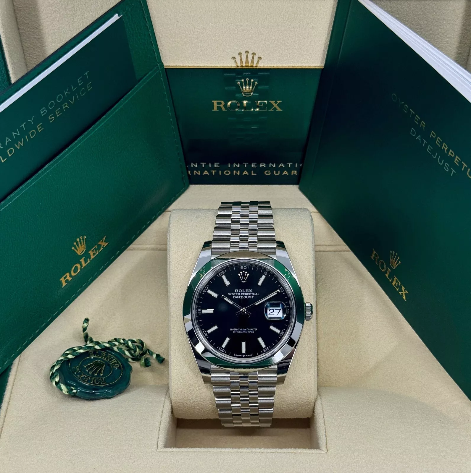 RLX Datejust 41mm 126300 Black Index Oyster 41mm Stainless Steel Watch - Image 3