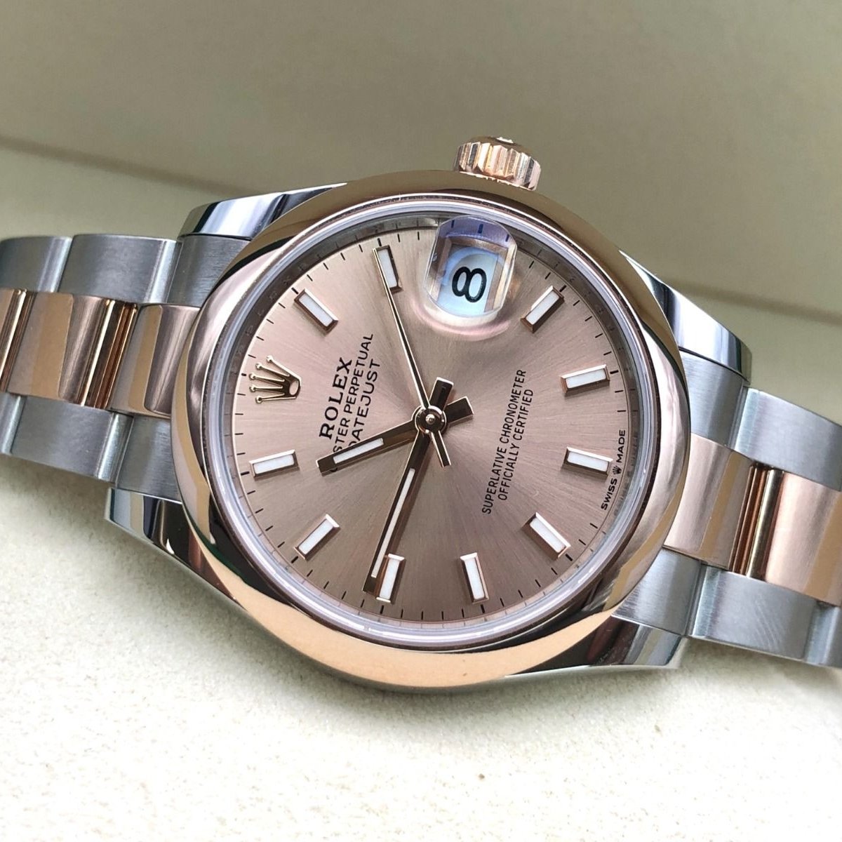 RLX Datejust m278241-0009/0010 Rose 31mm Dial Oyster Bracelet Watch - Image 8