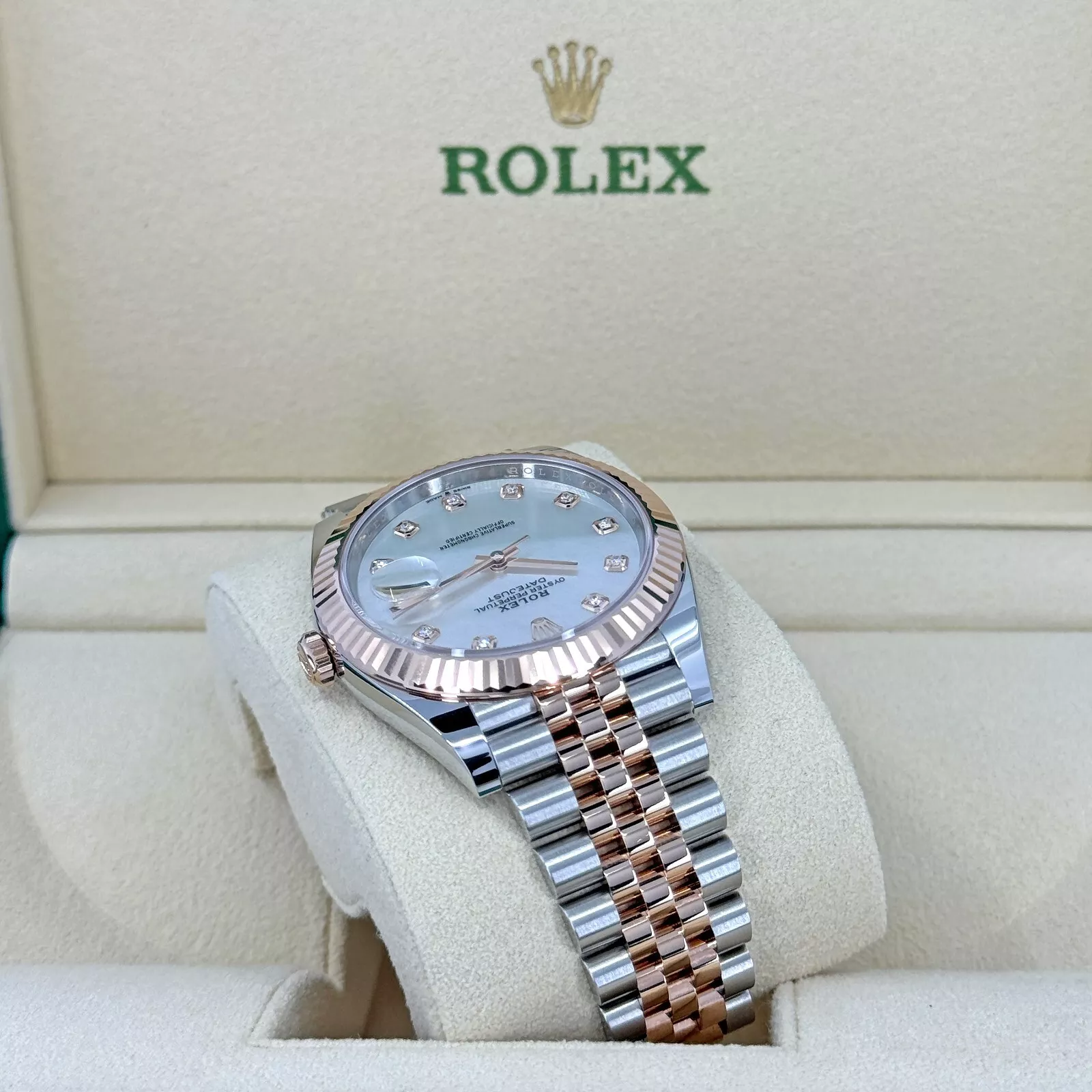 RLX Datejust 41mm 126331 MOP Diamond Jubilee Steel and Rose Gold Watch - Image 7