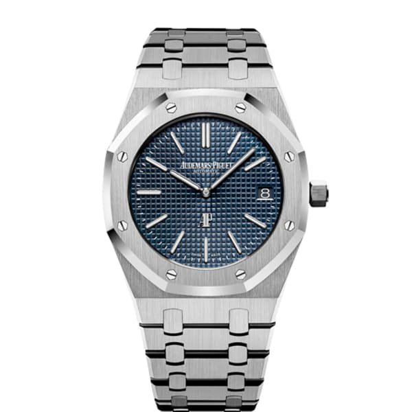【Super Clone】Audemars Piguet Royal Oak Jumbo Extra-Thin Stainless Steel Blue dial Watch 15202ST
