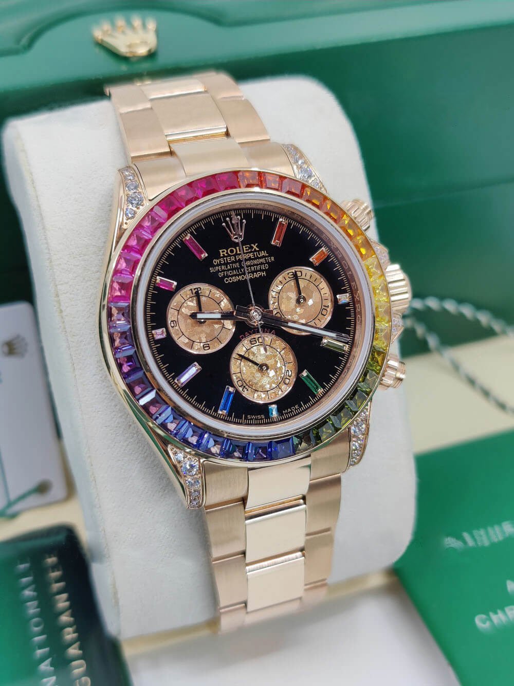 【Super Clone】RDaytona Rainbow Swiss Replica Watch | 18k Rose Gold | Ref 116595RBOW - Image 6