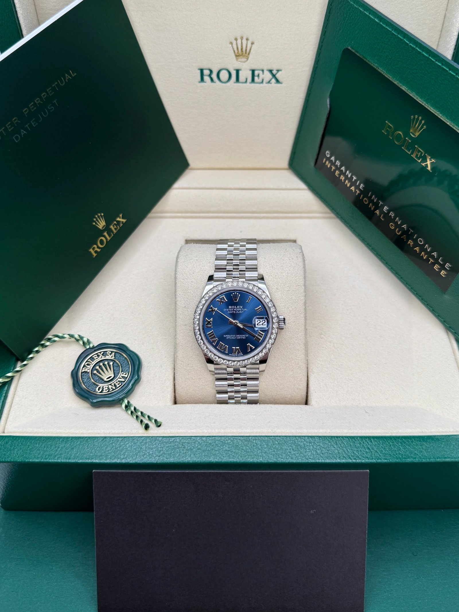 RLX Datejust m278384RBR-0037/0038 Bright Blue 31mm Dial Oyster Watch - Image 10