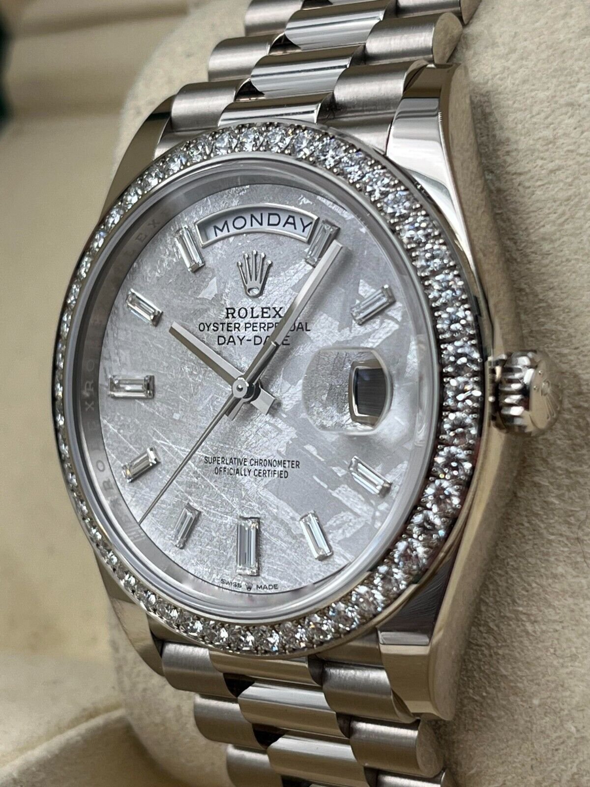 RLX Day-Date 40mm 228349RBR-0040 Meteorite Dial President Bracelet - Image 4