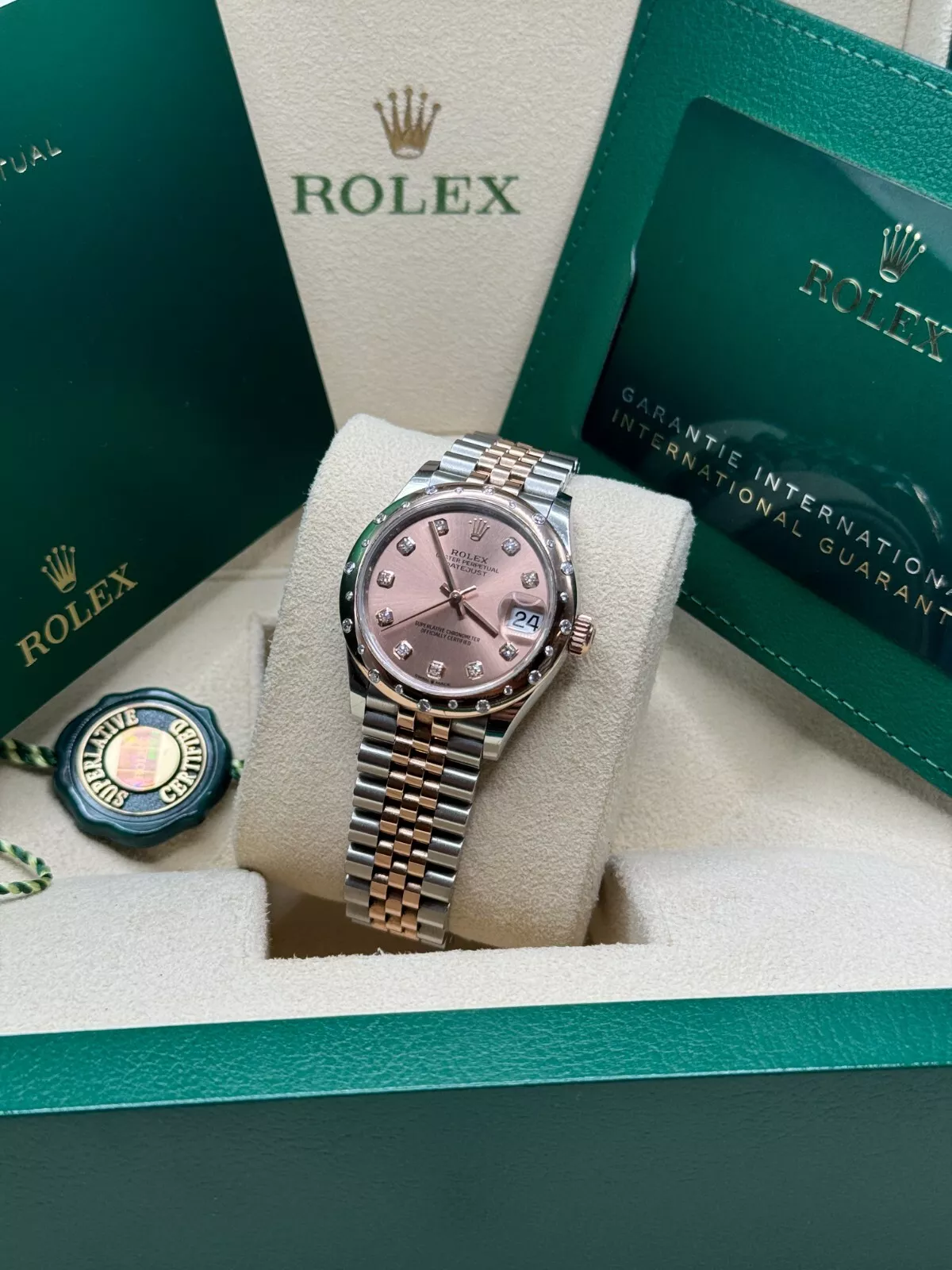 RLX Datejust m278341-0023/0024 Rosé Dial 31mm Oyster Bracelet - Image 9