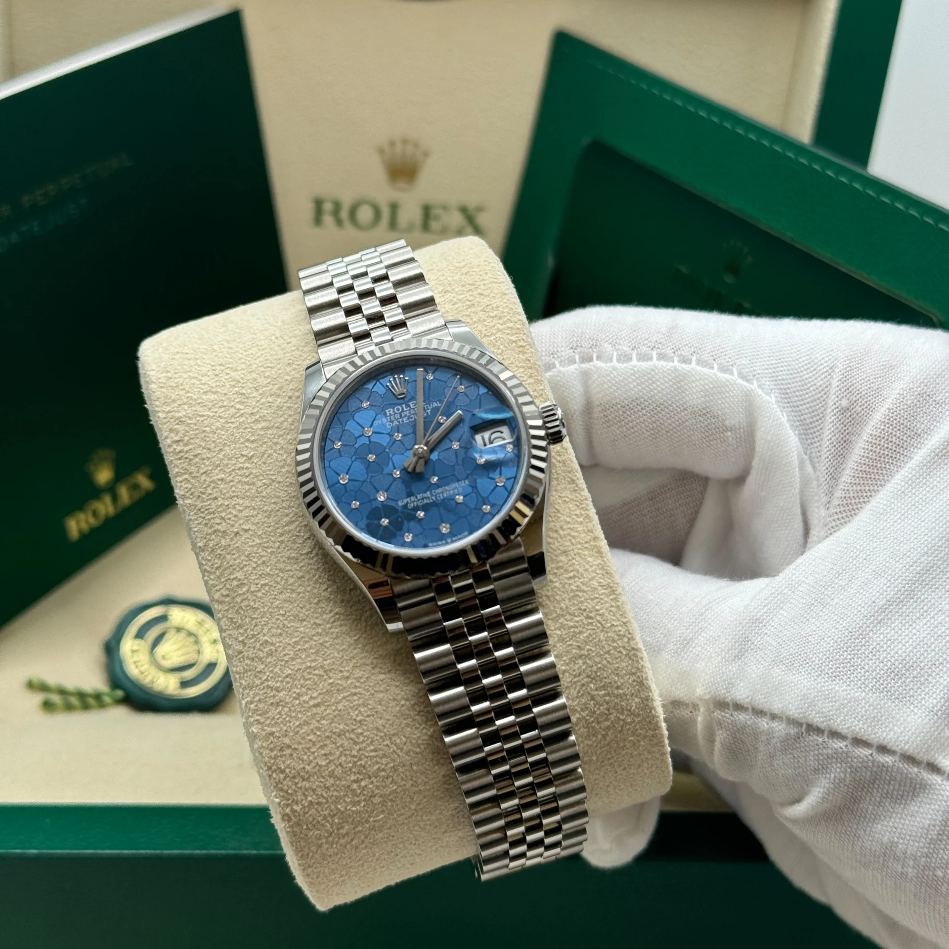 RLX Datejust m278274-0035/0036 Azzurro Blue Dial Oyster Watch - Image 12