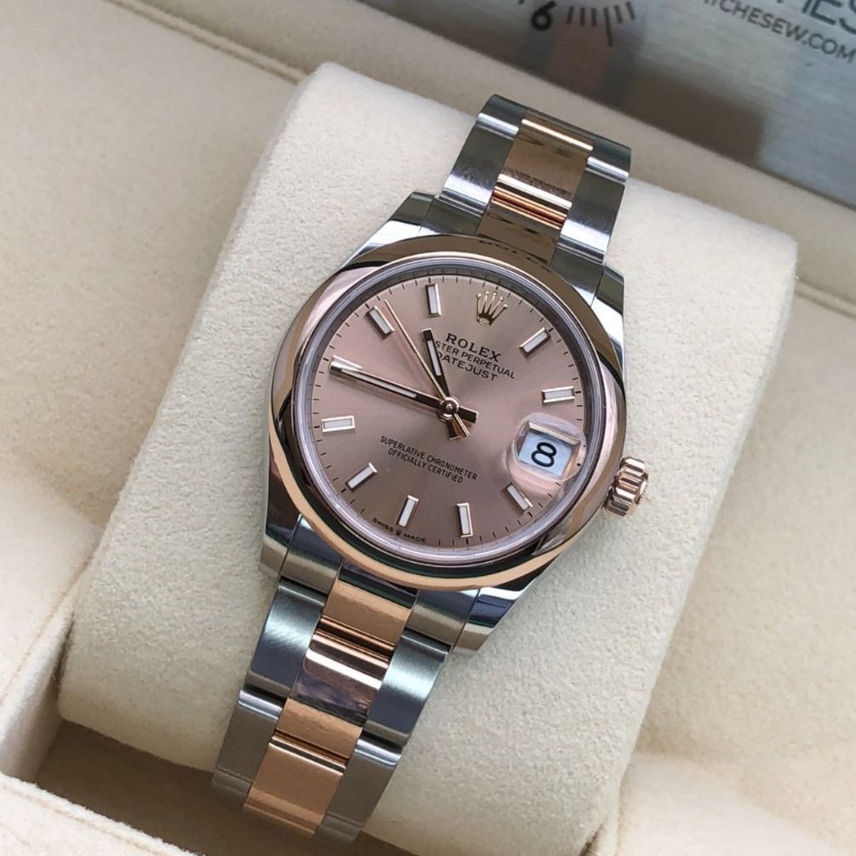 RLX Datejust m278241-0009/0010 Rose 31mm Dial Oyster Bracelet Watch - Image 7