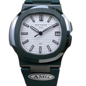 【Super Clone】Patek Philippe Nautilus Green Rubber White Dial 5711 40MM Watch