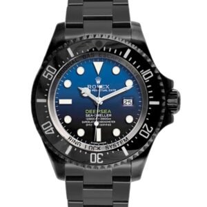 【Super Clone】Rolex Sea-Dweller Deepsea 116660 PVD/DLC Coated Stainless Steel D-Blue Dial 44MM Mens Replica Watch