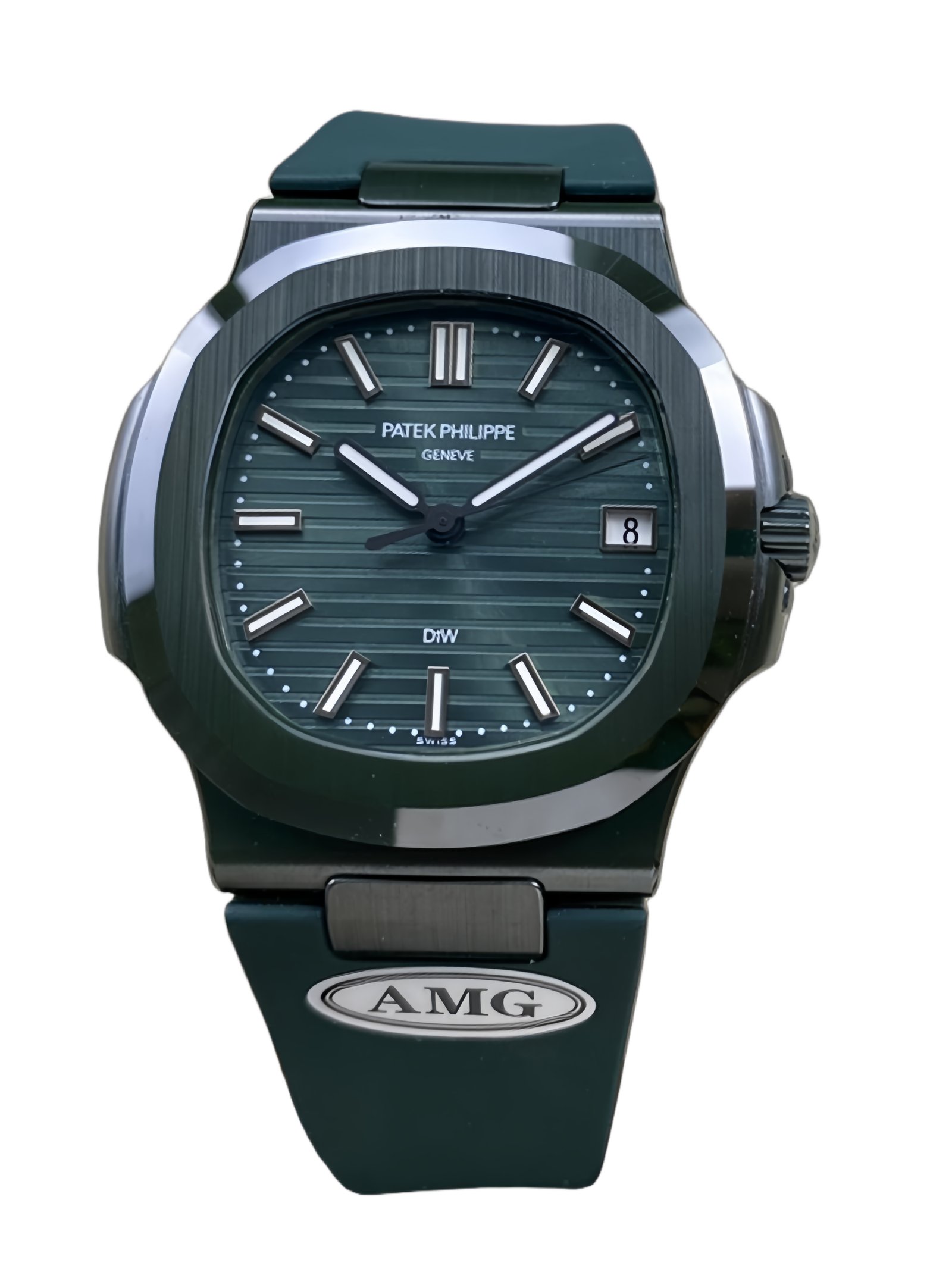 【Super Clone】Patek Philippe Nautilus Green Rubber Green Dial 5711 40MM Watch
